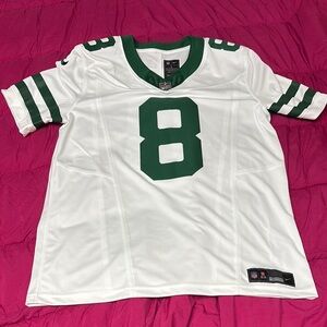 Arron Rodgers #8 NY JETS Nike White and Green NFL Jersey